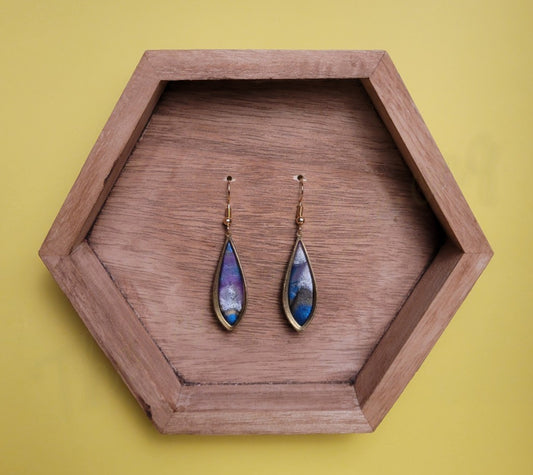 Blue/Purple drop Earrings
