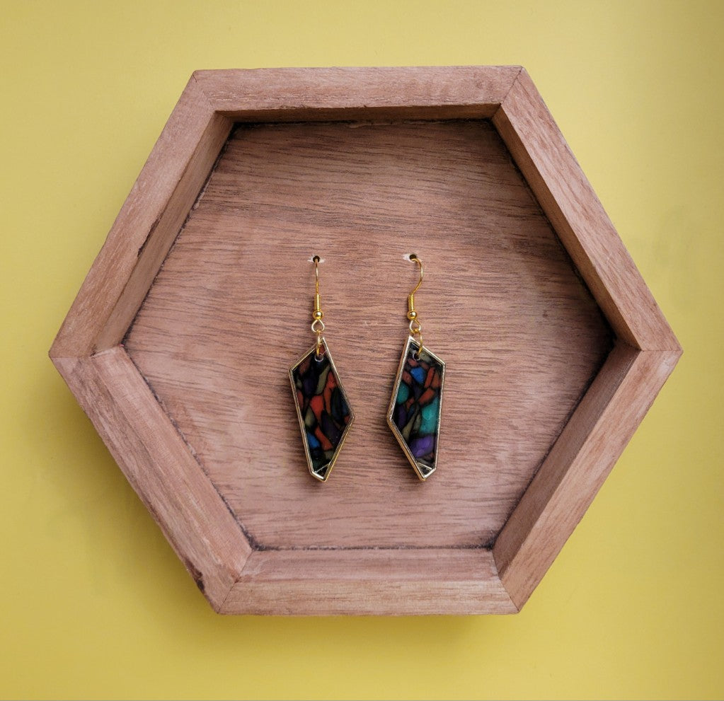 Geometric faux Stained Glass